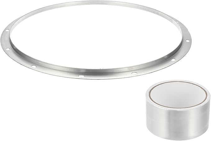 PATIKIL 20 Inch Duct Connector Flange, Metal Straight Pipe Exhaust Flange Duct Mounting Plate for Heating Cooling Ventilation HVAC System, Galvanize Steel