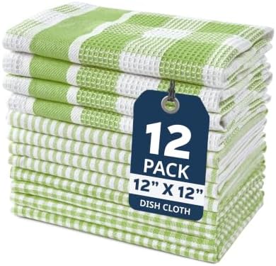 LANE LINEN 100% Cotton Kitchen Dish Cloths, Ultra Soft Absorbent Quick Drying by LaneLinen