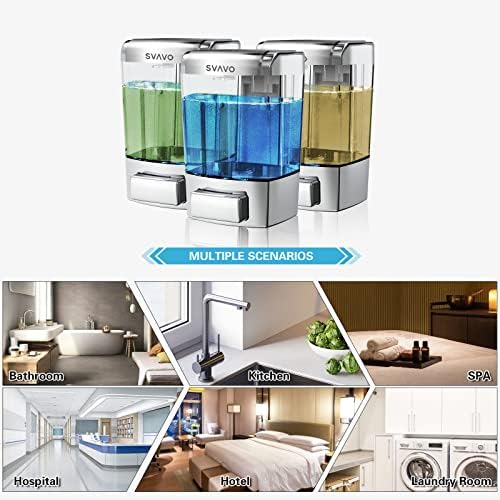 SVAVO Wall Mounted Soap Dispenser Kitchen Bathroom Manual Soap Dispenser - Image 6