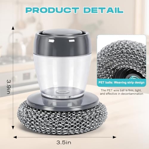 Comfort Grip Soap Dispensing Kitchen Scrub, 2026 Soap Dispenser Cleaning - Image 2