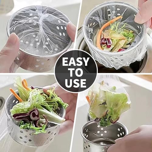 200 PCS Kitchen Disposable Mesh Sink Strainer Bags, Anti-Clogging Drain Filters - Image 4