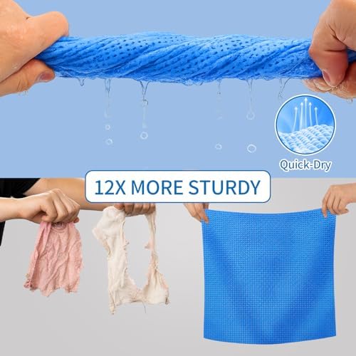 WETQUEEN Upgrade 60 Pack Microfiber Cleaning Cloth Roll - Image 6