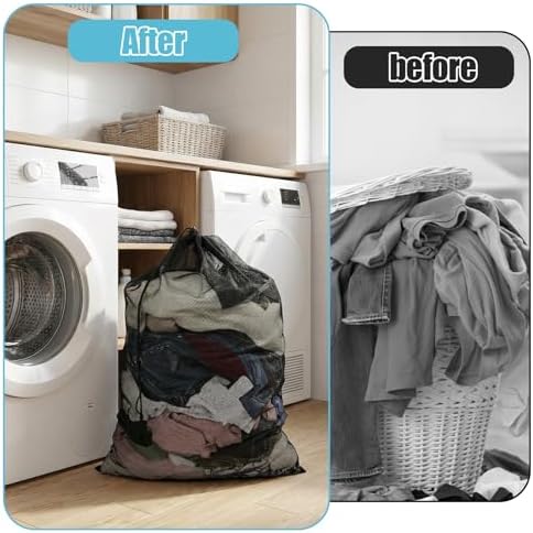 10 Pack Mesh Laundry Bags, 35.4" x 23.6" Heavy-Duty Laundry Bags Large - Image 5