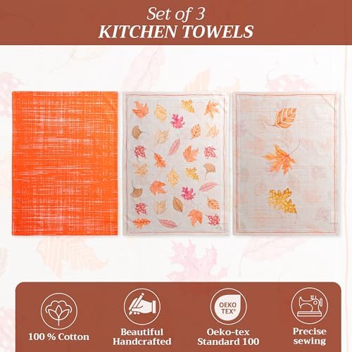 Maison d' Hermine Kitchen Towels Set of 3 Reusable 100% Cotton 27.50" x 20" - Image 2