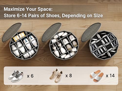 Round Shoe Organizer, Fan Dividers - Image 2