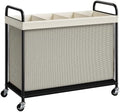 ELYKEN Laundry Hamper 4 Section, 140L Rolling Laundry Sorter by ELYKEN
