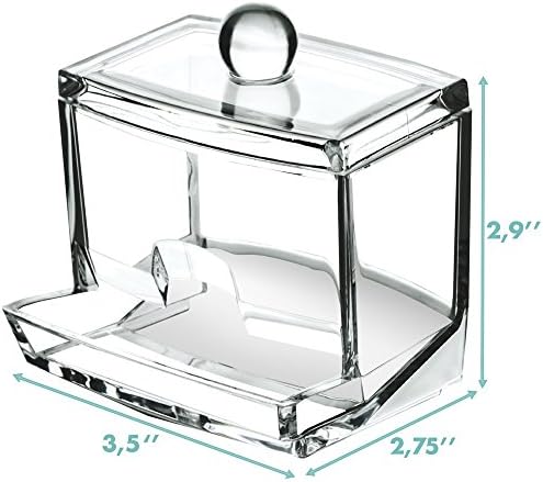 Sooyee Qtip Holder Restroom Organizer, Acrylic Q Tip Storage Organizer - Image 2