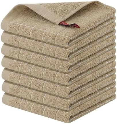 Homaxy 100% Cotton Terry Kitchen Dish Cloths, 7 Pack by Homaxy