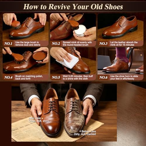 Cruzix Leather Shoe Polish Kit- Shoe Shine Gift - Image 5