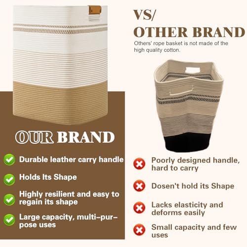 Laundry Hamper, 95L Tall Laundry Basket - Image 4