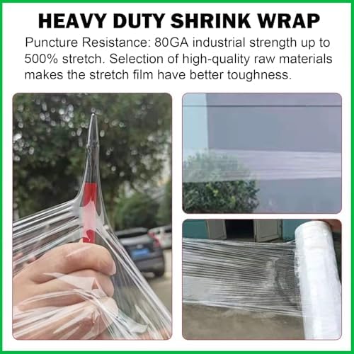 20in Stretch Wrap Roll, Heavy Duty 1500ft Shrink Wrap, Pallet Wrap 4 Pack - Image 2