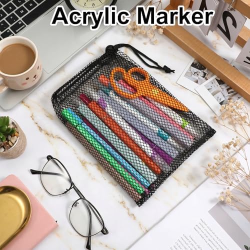 6 Pcs Small Mesh Drawstring Bag, 6 X 8 Inch Polyester Mesh Storage Bags Mini - Image 3