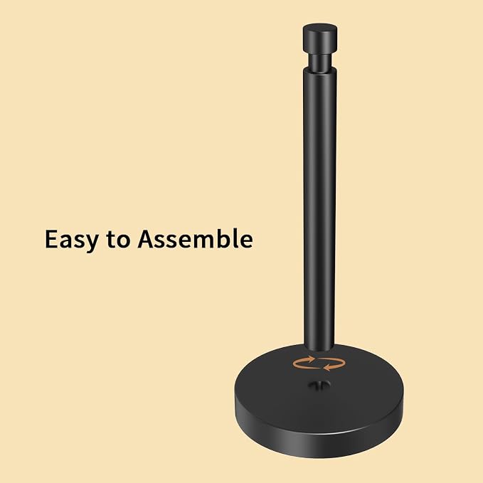 YUMORE 3.9lbs Heavy Duty Paper Towel Holder Countertop Weighted Base Black - Image 7