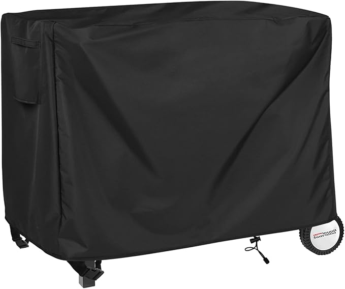 40" Outdoor Prep Table Cover – Fits Royal Gourmet Double-Shelf & Keter Unity 32" Portable Cart – Waterproof 420D Heavy Duty BBQ Bar Cart Cover, Fade Resistant with Vents (Black)