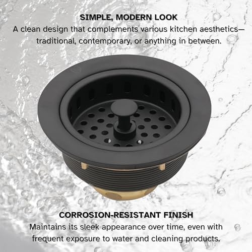 Westbrass A214-12 3-1/2" Post Style Large Kitchen Sink Basket Strainer - Image 4