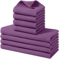 Homaxy 8 Pack 100% Cotton Kitchen Towels and Dishcloths Set by Homaxy