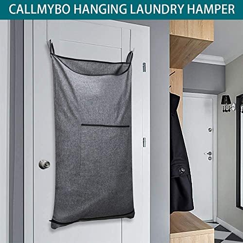 2Pcs XL Hanging Hamper, Over the Door Hamper Bag - Image 2