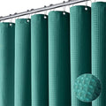 Dynamene Extra Long Waffle Shower Curtain 256GSM Fabric 72x96 Seaweed Green by Dynamene