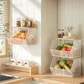 3-Pack Stackable Wire Basket by Litwaro