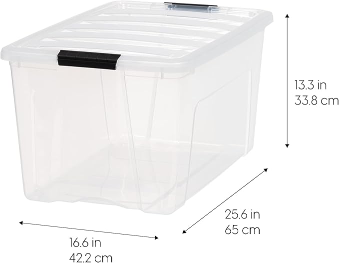 IRIS USA 4-Pack 72 Quart Storage Bins - Image 3