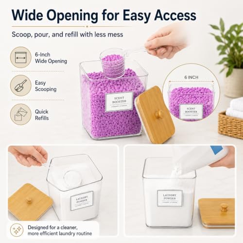 4+1 Pack Laundry Detergent Storage Containers, laundry powder container - Image 6