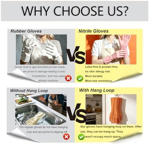 Cleaning Gloves with Hanging Loop, 3Prs Gloves - Image 5