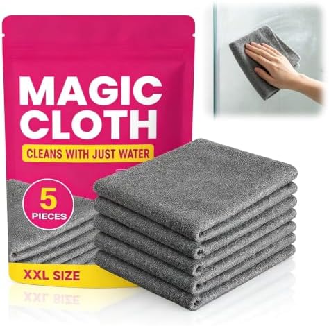 5 Pack Genie Cloth Magic Cloth, Lint Free Reusable Towels by Unknown