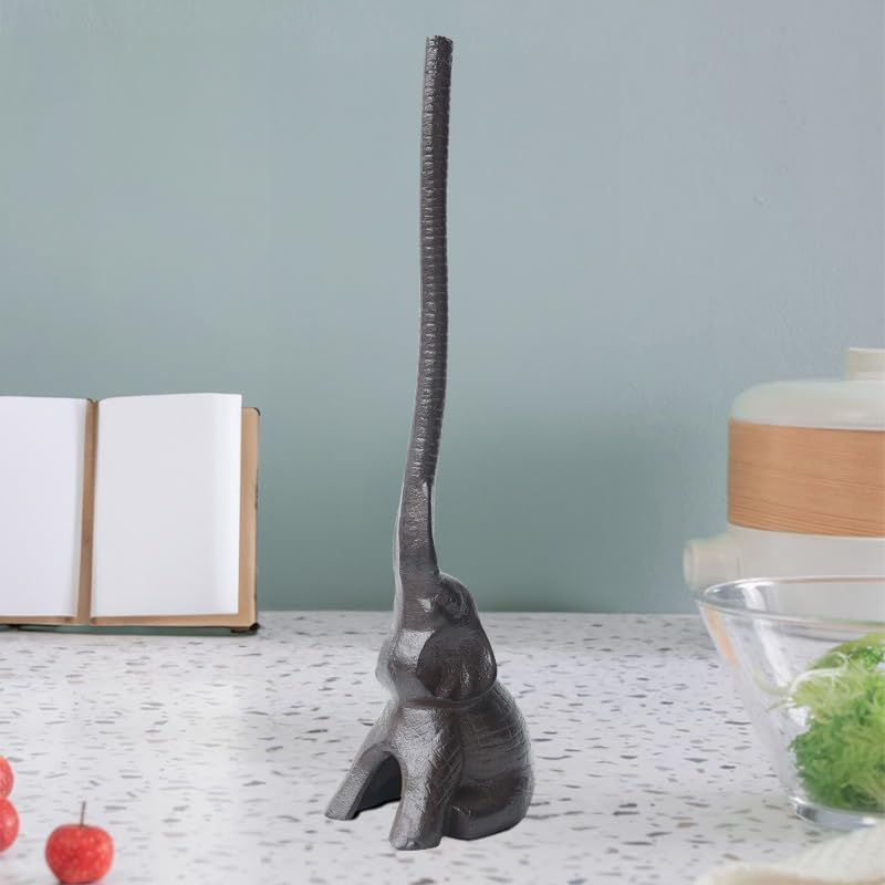 Elephant Toilet Paper Holder 16'' Cast Iron Paper Towel Holder Funny Toilet - Image 6