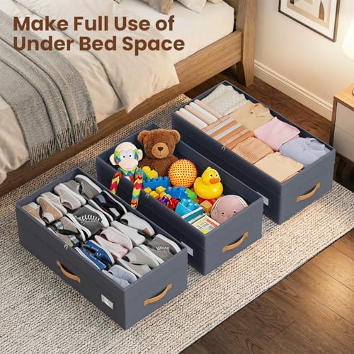 Budding Joy 80L 2 Pack Adjustable Under Bed Storage Containers - Image 6