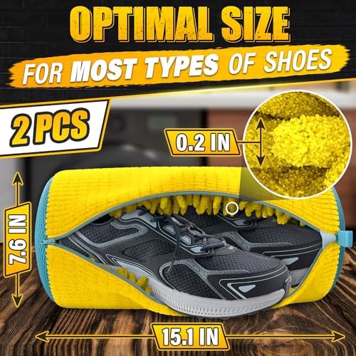 2 Pcs Reusable Shoe Washing Machine Bag, XXL - Image 5