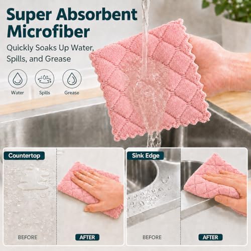 kimteny 12 Pack Dish Cloths for Washing Dishes - Image 4