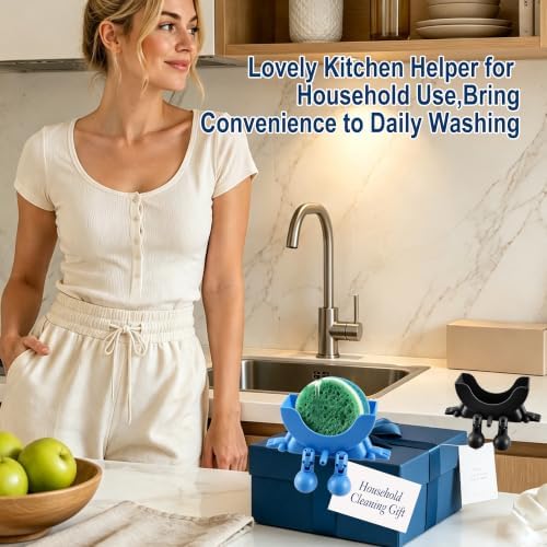 2Pcs Cute Hanging Sponge Holder, Drainable Kitchen Sink Organizer - Image 7