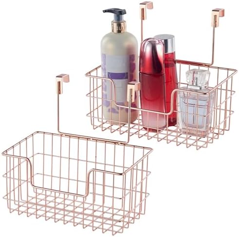 JUNCHU CHERRY Wire Hanging Storage Basket 2 Packs, Wall Mounted Kitchen by JUNCHUCHERRY