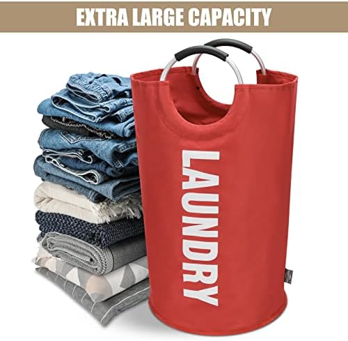 DOKEHOM 90L Large Laundry Basket Bag, Collapsible Tall Hamper - Image 5