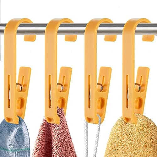 Laundry Hooks with Clips Hanger Closet Organizer Clamps Socks Boot Bras Towels by XoYoZo