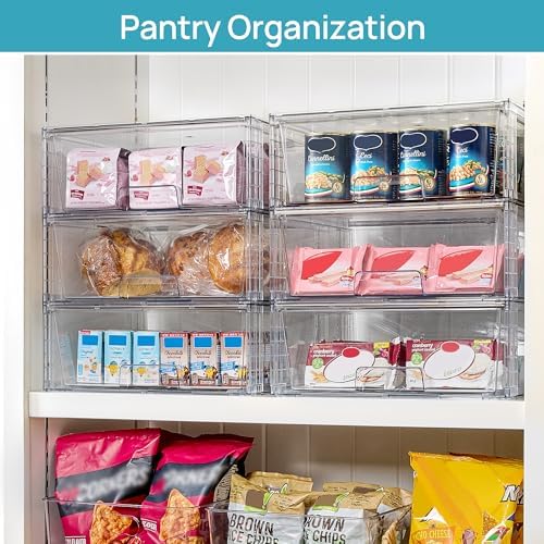 Vtopmart 3 Pack Large Clear Stackable Storage Drawers - Image 5
