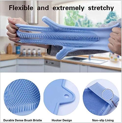 Silicone Dishwashing Gloves, Pet Grooming Rubber Scrubbing - Image 2