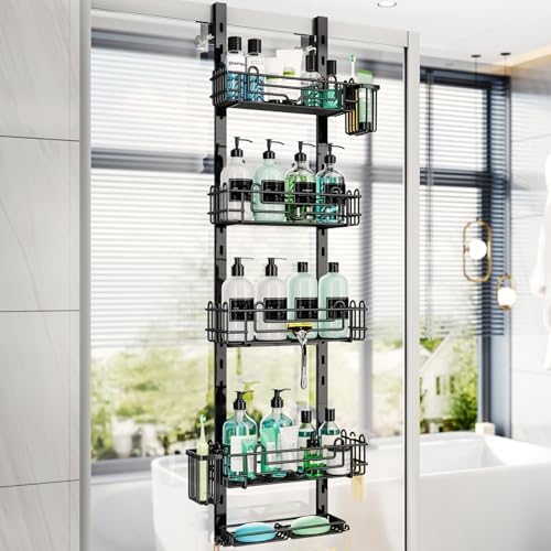HapiRm 5 Tier Over the Door Shower Caddy, Hanging Shower Caddy by HapiRm
