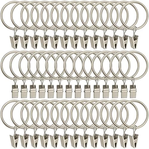 LLPJS 40 Pack Metal Curtain Rings by LLPJSCurtainRingsClipHooks