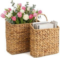 2-Pack Wicker Hanging Baskets for Storage and Decor by Nicestand
