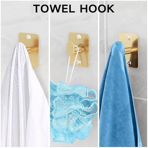 KLJKPA Bathroom Accessories Set, 4-Piece Gold Bathroom Hardware Set - Image 5