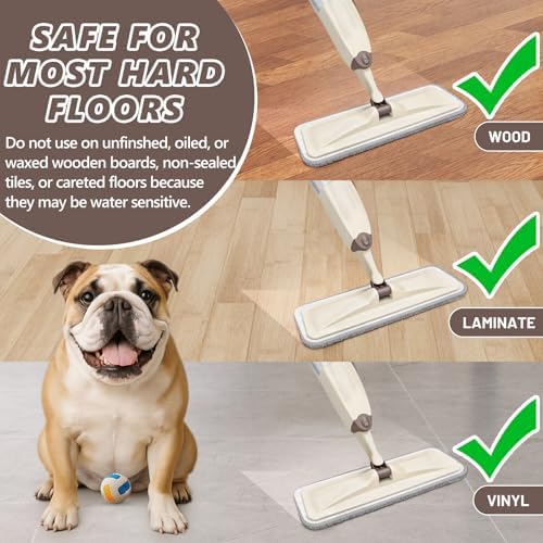 HOMTOYOU Wet Mop for Floor Cleaning: Spray Mop for Multi-Surface Floors - Image 5