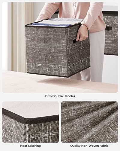 SONGMICS Storage Cubes, 13-Inch Foldable Closet Organizers - Image 5