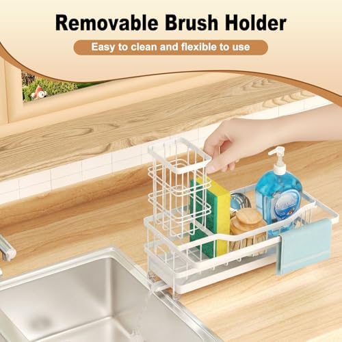 Sponge Holder for Kitchen Sink, Self-draining Sink Organizer - Image 5