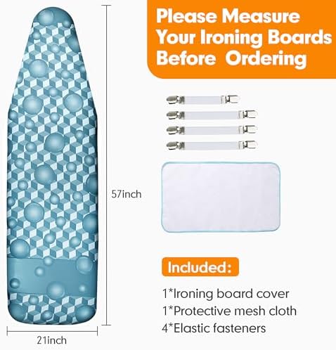 Ironing Board Cover and Pad, 21x57 Extra Large, Scorch Resistant - Image 6