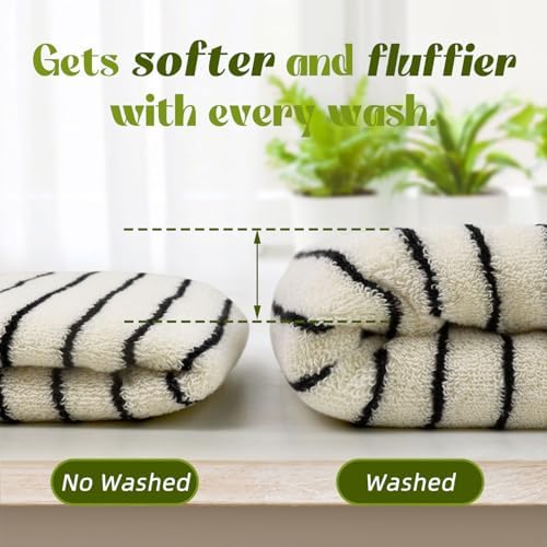 Black and White Striped Hand Towels - Image 6