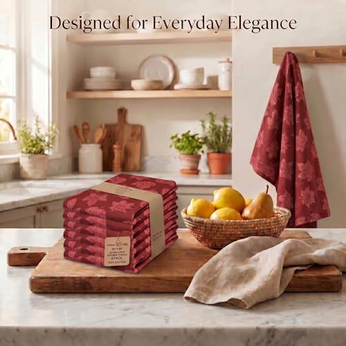 Urban Villa KitchenTowels Cotton DishTowels 20”x30” Harvest Leaf - Image 5