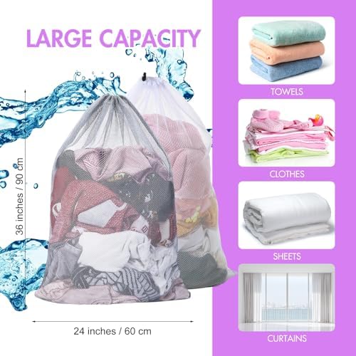 Berlune 30 Pack Large Mesh Laundry Bags - Image 2