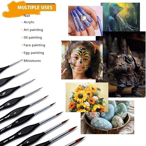 Golden Maple Detail Paint Brushes Set 10pcs - Image 3
