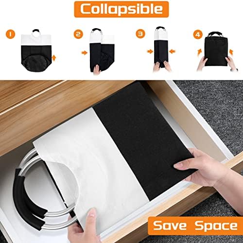 BlissTotes 75L Laundry Basket, Freestanding Collapsible Hamper - Image 6